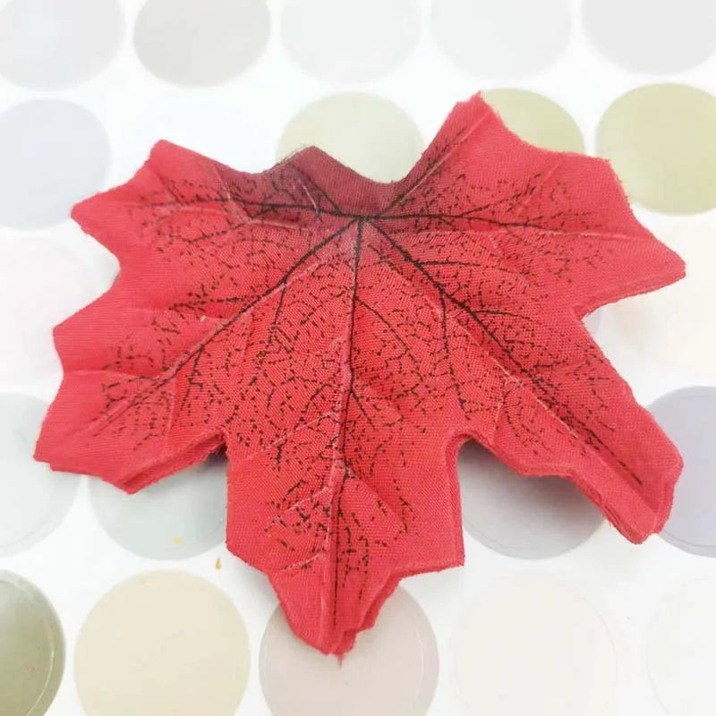 Yannew 500pcs Artificial Fall Maple Leaves Silk Leaf for Craft DIY Thanksgiving Wedding Party Decoration Autumn Home Table Decor