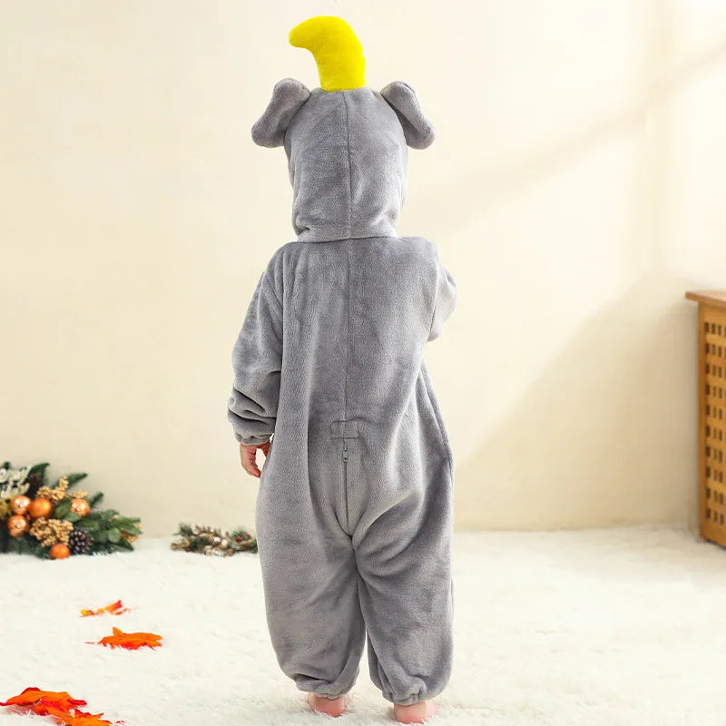 Winter Baby Rompers Baby Pijamas Halloween Ghost Bat Shark Deer Animal Cartoon Hooded Jumpsuits Cosplay Costume Boys Girl Pajama