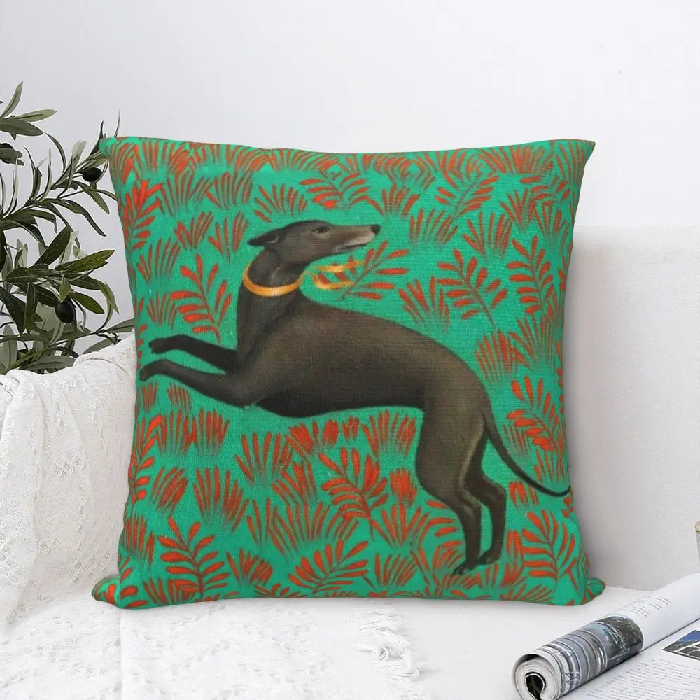 Custom Cute Whippet Greyhound Pillow Case Decor Home Hound Dog Luxury Cushion Cover Car Pillowcase