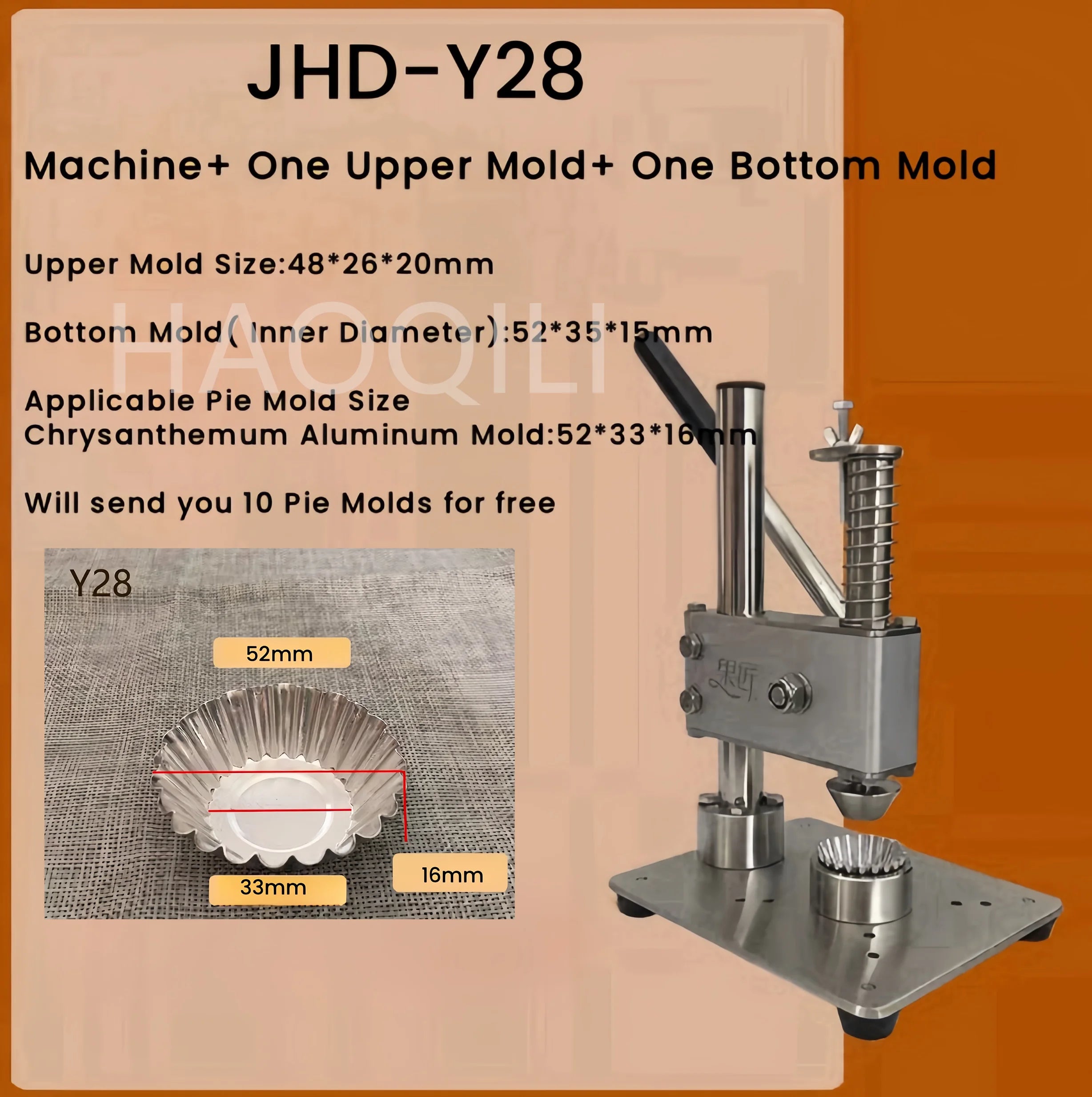 Stainless Steel Non-Stick Cupcake Mold Multiple Size Baking Mould Pastry Tool Commercial Manual Egg Tart Shape Machine