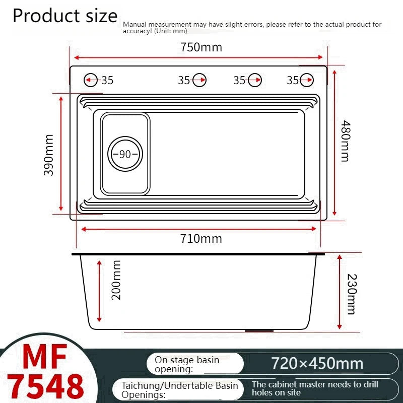 Stainless Steel Gray Kitchen Sink Multifunctional Stain and Scratch Resistant Large Single Slot Household Wash Cuisine Basin