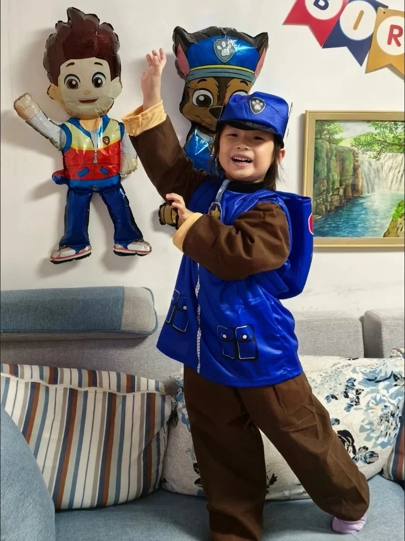PAW Patrol Cartoon Rocky Rubble Skye Marshall Zuma Chase Cosplay Costume Halloween Purim Kids Birthday Party Gift Fancy Dress
