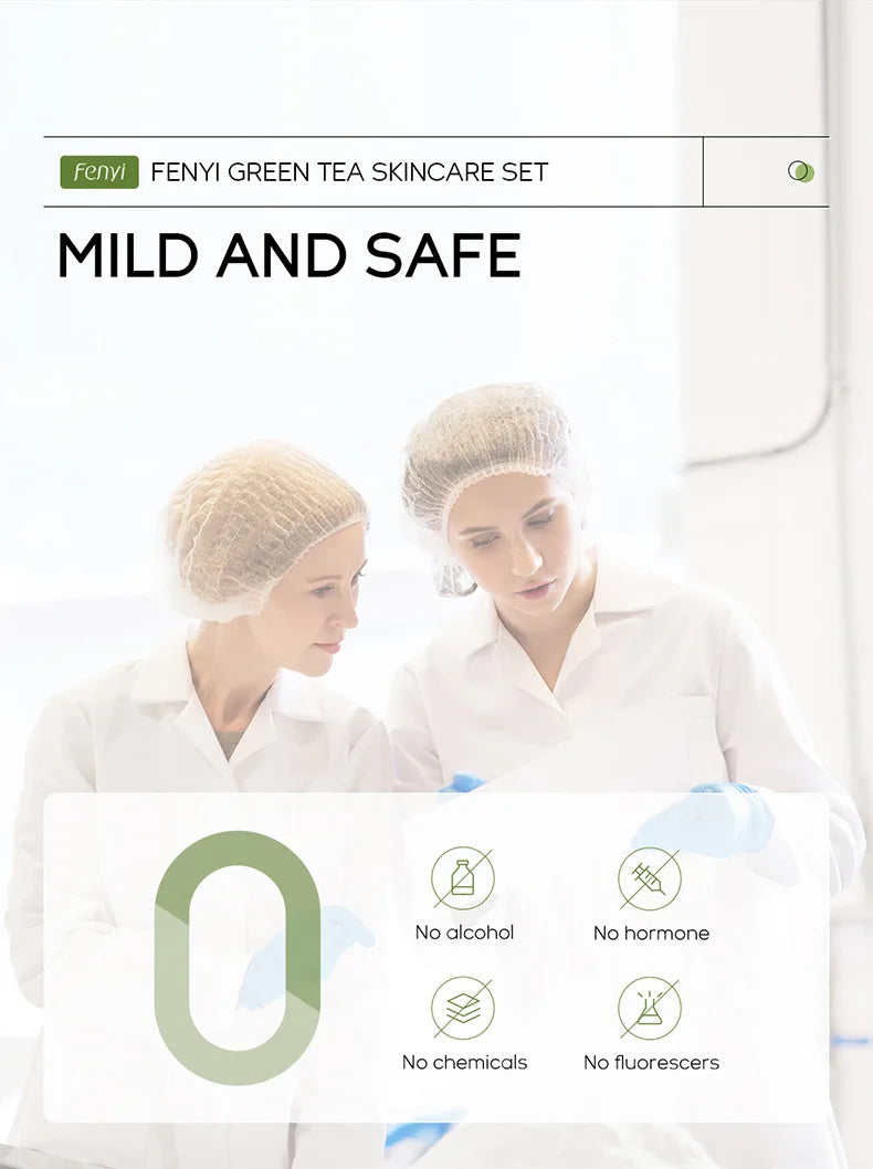 19pcs Gift Box Kit Green Tea Skin Rejuvenation Face Essence Korean Face Cream Fade Dark Circles Eye Cream Skin Care Products