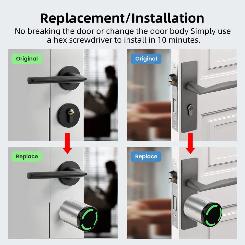 IP67 Waterproof Euro TTlock Control Smart Door Lock Cylinder TTLock App Control Anti-Drill Remote Access Electronic Lock
