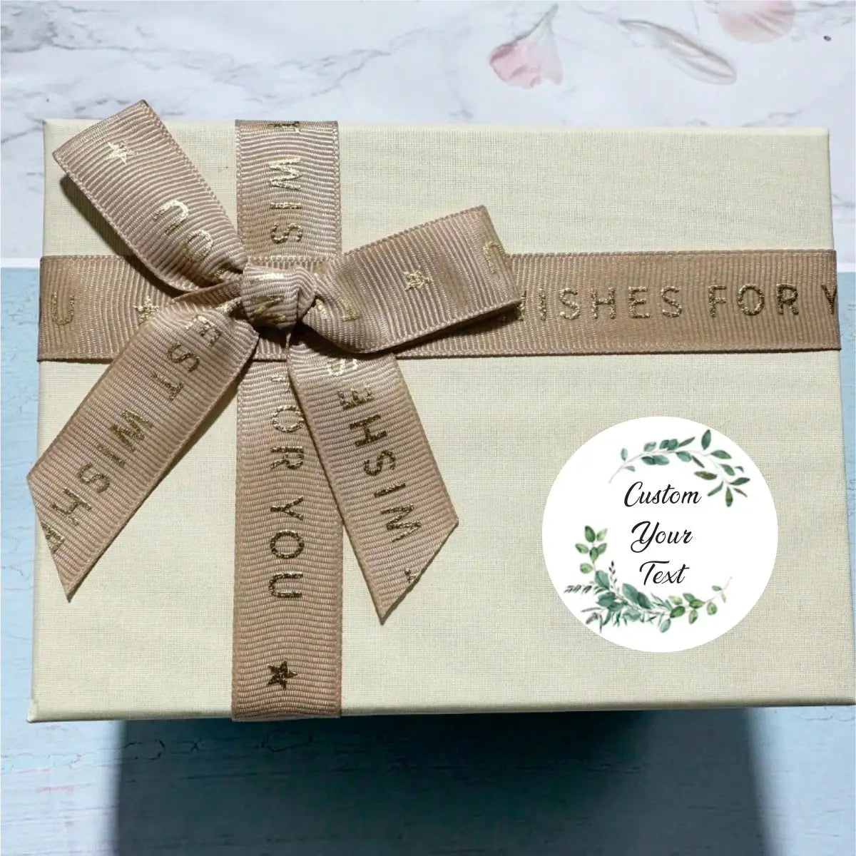 96 Pcs Personalized Round Circle Label Stickers Custom Name Date Thank You Stickers for Bridal Shower Party Favors