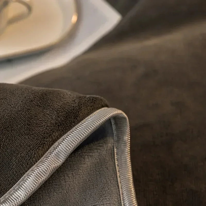 Winter New Coral Velvet Warm Quilt  Cover Soft Plush Quilt Cover Flannel Duvet Cover Bedding Home housse de couette 이불커버