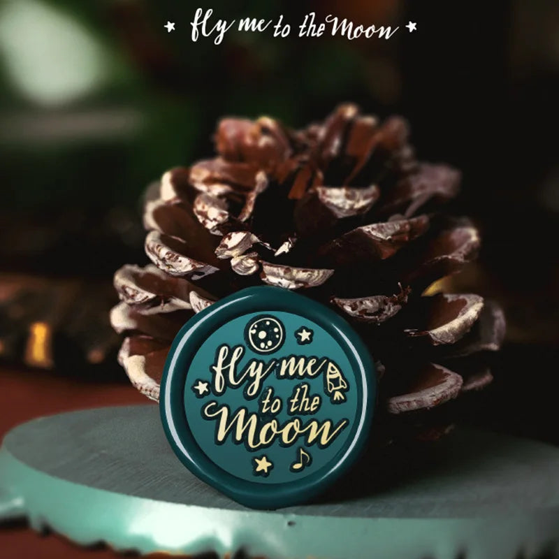 English Blessings Seal Head Wax Stamp Envelope Sealin Greeting Card Gifts Wedding Invitation,Thank You/Good Luck/Best Wishes