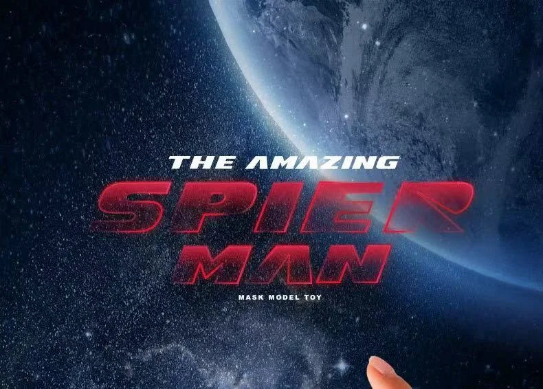 Marvel Spiderman Mask With Hard Face Shell & Magnetic Eyes Hero VenomScreen Printed Fabric 3d Webs Manual version Cos Gift