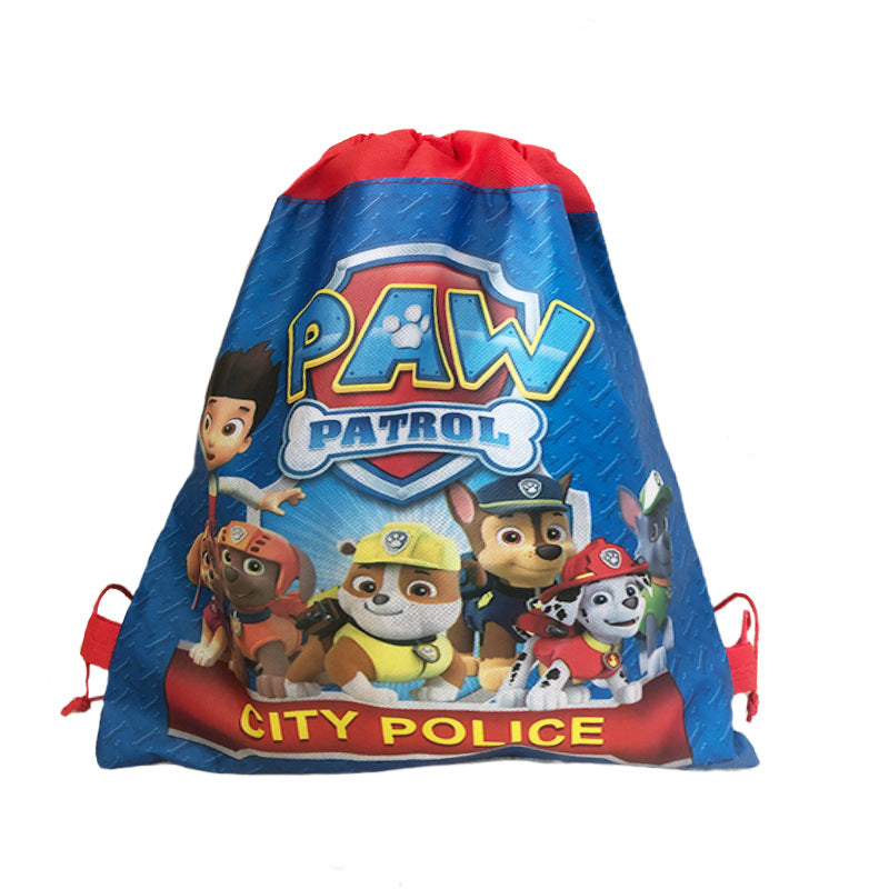 Paw Patrol Chase Drawstring Pocket Cartoon Tie Pocket Anime Gift Bag Children Backpack Travel Storage Bag Organizer Party Favors