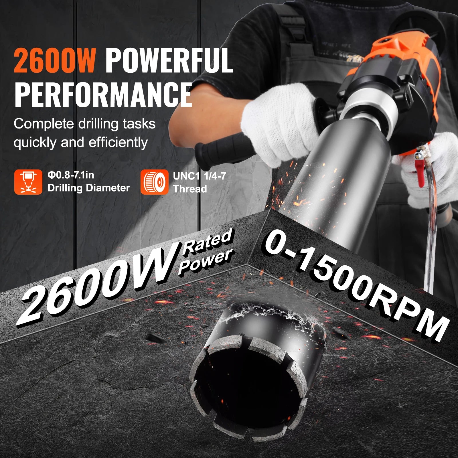 Carotteuse a main Diamètre de forage foreuse