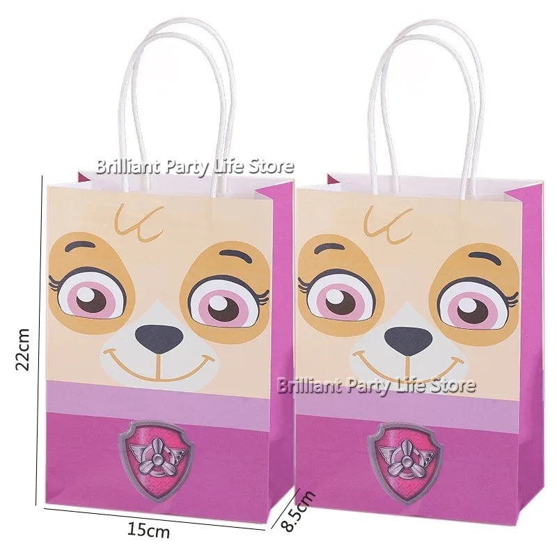 Paw Patrol Cartoon Gift Bag Shopping Bag Candy Biscuit Storage Bag Portable Handbag Pouch Party Supplies Baby Shower