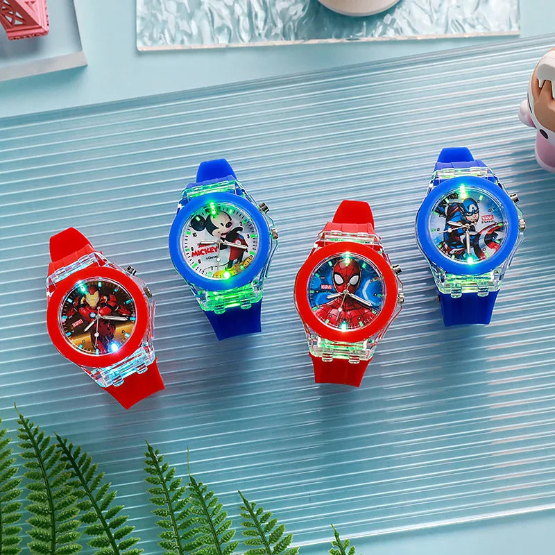 Spider Watch  Kids Luminous Watch Cute Silicone Colorful Lights Watch Gifts for Girls Kids Watches