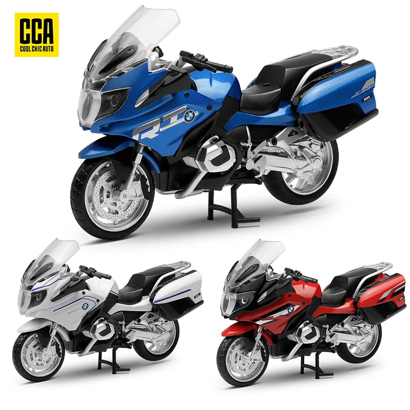 MSZ CCA 1:12 BMW R1250RT with base alloy die-cast car motorcycle model, toy gift giving, die-cast static motorcycle model