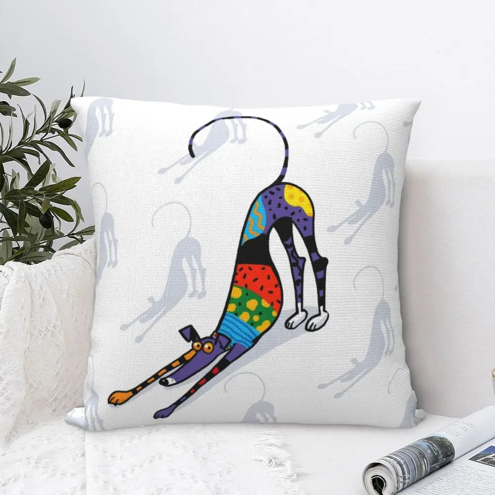 Custom Cute Whippet Greyhound Pillow Case Decor Home Hound Dog Luxury Cushion Cover Car Pillowcase