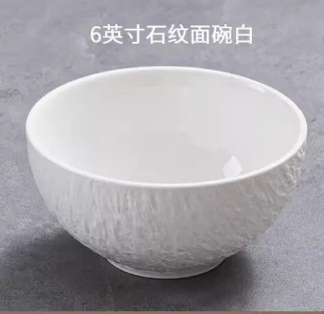 Household Ceramic Bowls, Kitchen Utensils, Salad Bowls, White Fruit Bowls, Desserts, Buffets, Side Dishes, Tableware.