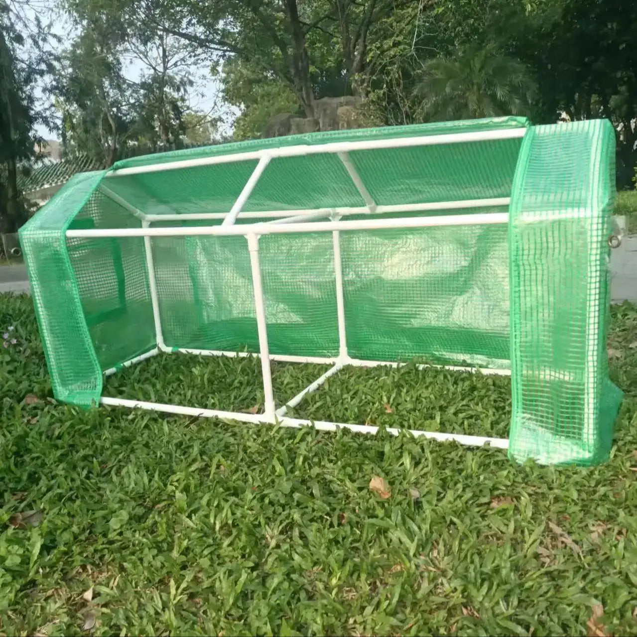 Outdoor crop shed, plant protection tent with zipper doors,windows, vegetable Bottom without film