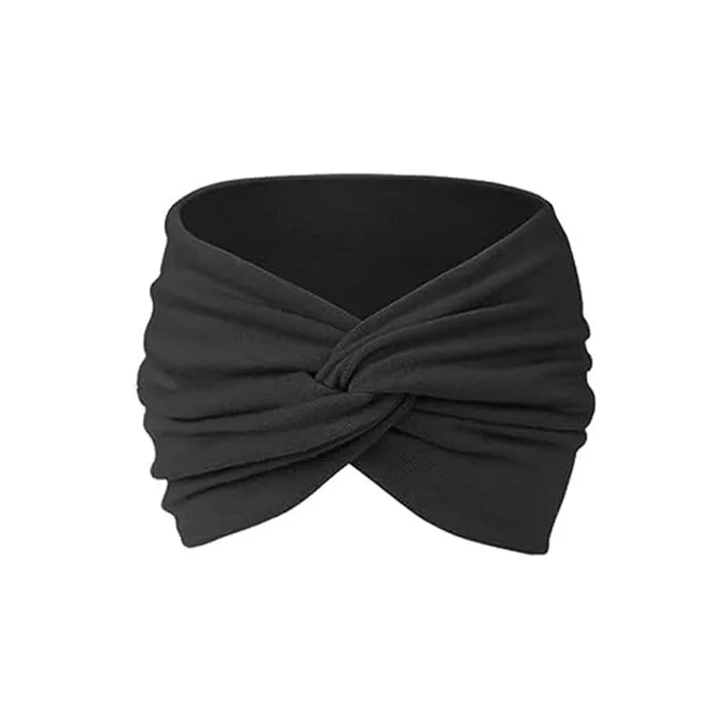 Bandeau élastique pour le fitness, bandeau à large bord pour le yoga, bandeau absorbant la transpiration, foulard à la mode, cravate bandeau