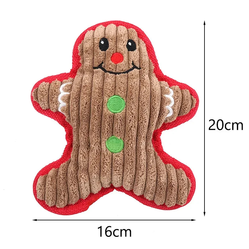Christmas Cat Dog Squeaky Toys Plush Pet Chew Toy for Small Dogs Chihuahua Puppy Yorkie mascotas Accessories juguetes para perro