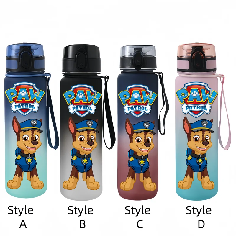 PAW Patrol 650ml Fitness and Sports Drinking Plastic Anti-drip Water Bottle, Children and Students Capacity