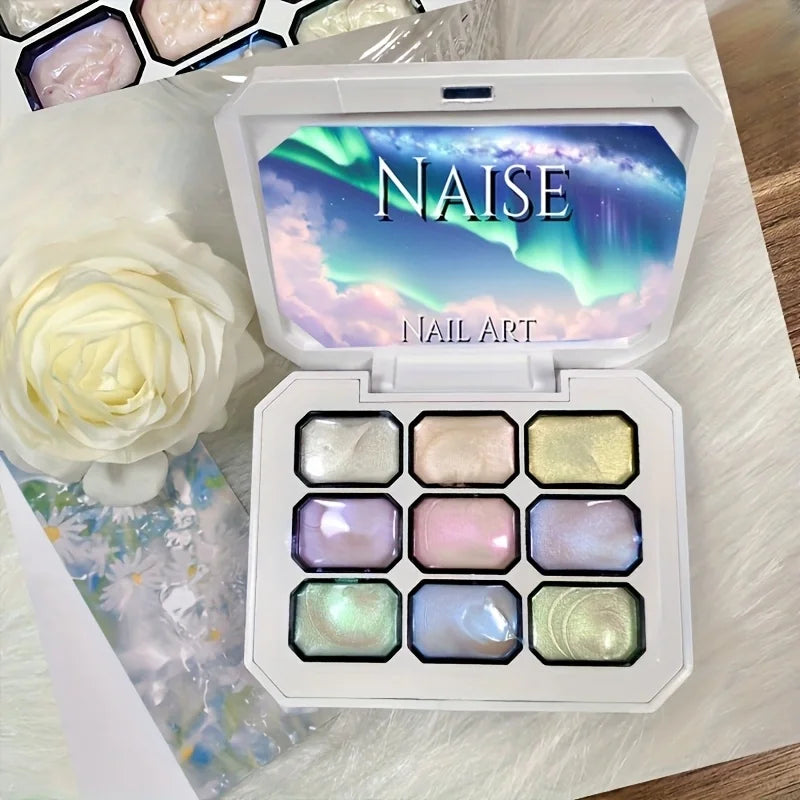 9 Colors Solid Nail Polish Palette Peelable UV/LED Polish Lacquer Salon Gel Nail Art Varnish Thanksgiving Gifts