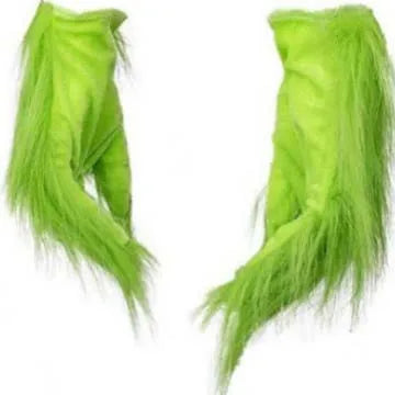 Grinch Mask 2025 New Christmas Green Haired Monster Gloves Cos Santa Claus Hat The Grinch