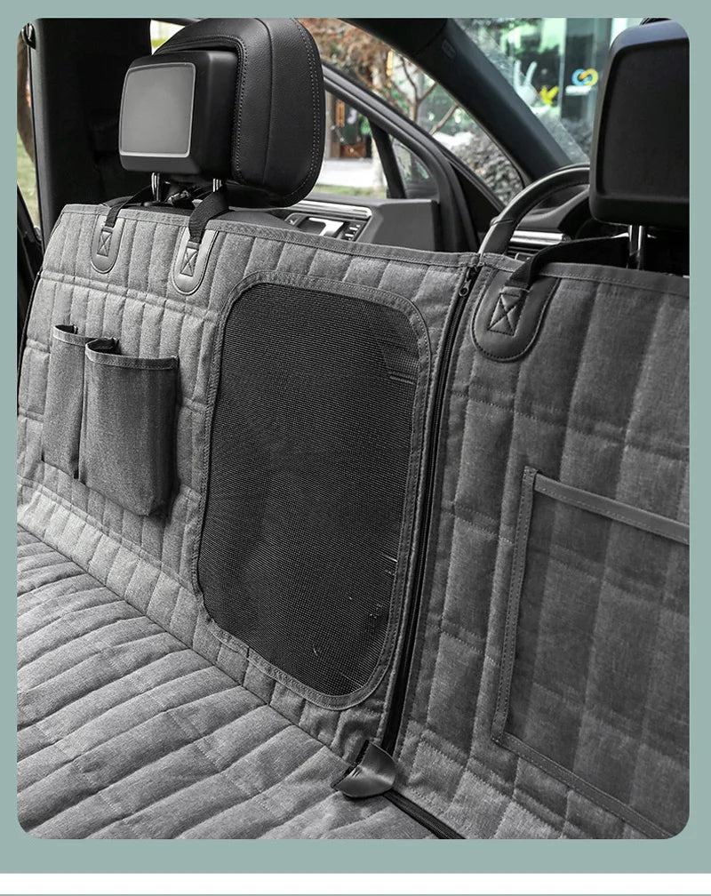 Dog Car Seat Cover Waterproof Pet Dog Carriers Travel Mat Hammock For Small Medium Large Dogs Car Rear Back Seat Safety Pad