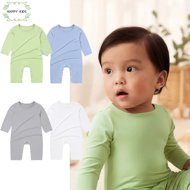 2025 Summer Breathable Modal Baby Romper Clothes Infant Pajamas O-neck Toddler Girls Boys Jumpsuit For Newborn Onesies Sleepsuit