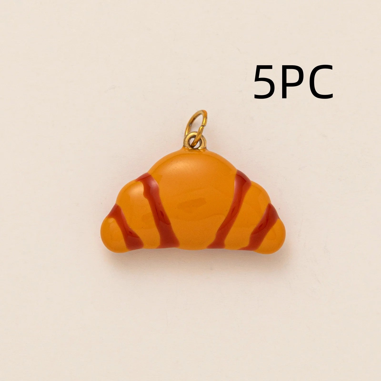 Wholesale 5pcs/lot 18K gold-plated DIY enamel stainless steel pendant, colorful fruit and food handmade jewelry accessories