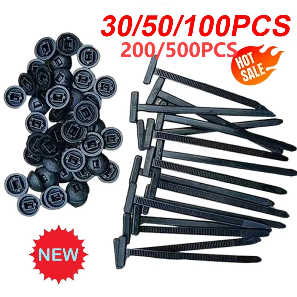 30/50/100/200/500PCS Plastic Cable Ties Black Reusable Self Locking Nylon Clamps Cord Tie Duty Cables Universal Cable Tie