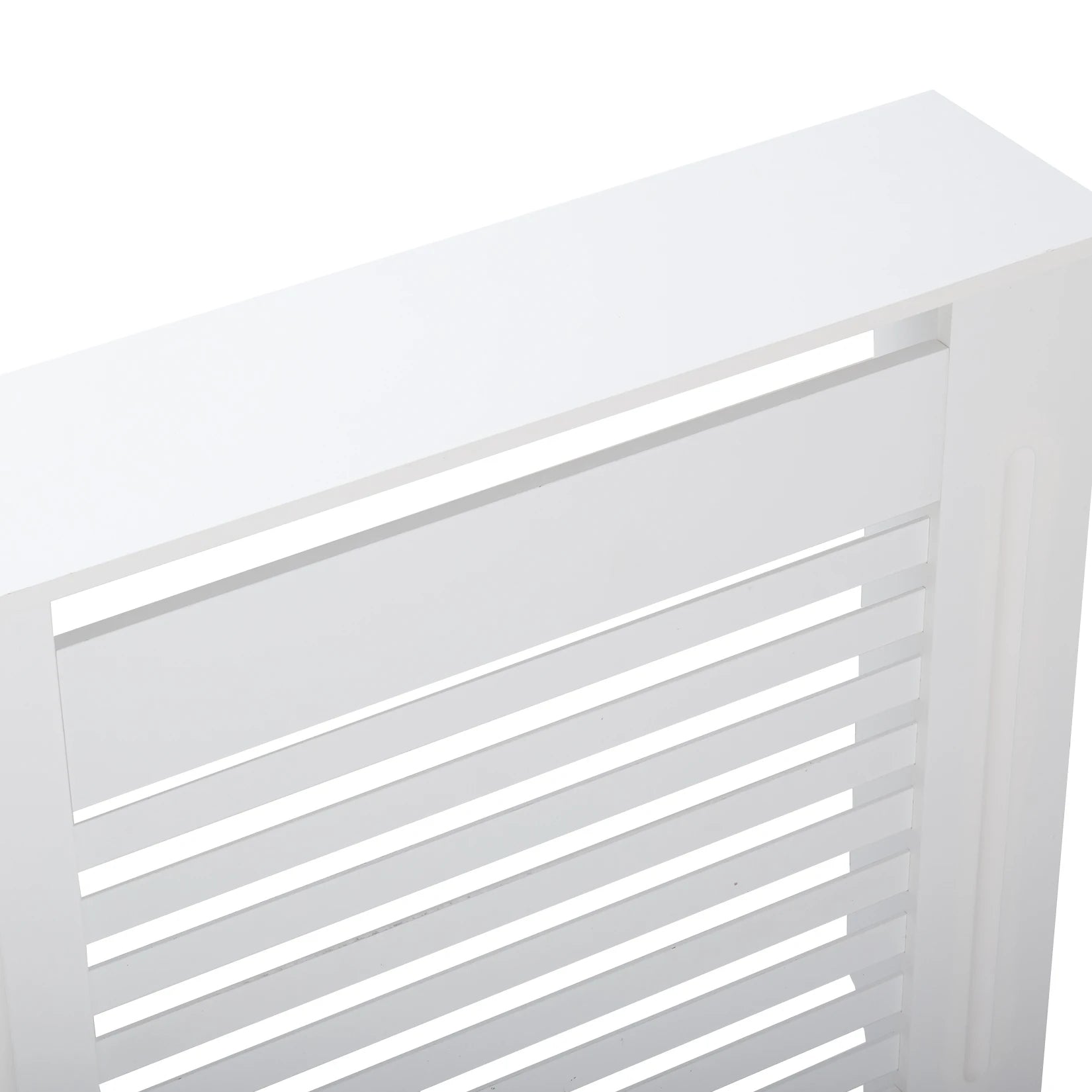Wood Radiator Cover Cabinet White Horizontal Slat Heater Covers Modern Tall Radiator Shelf