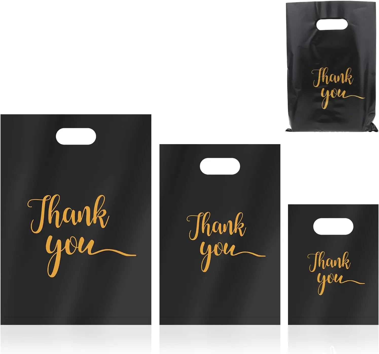 20/50pcs reusable foldable waterproof PE shopping bag, durable boutique supermarket retail bag, perfect thank you party gift bag