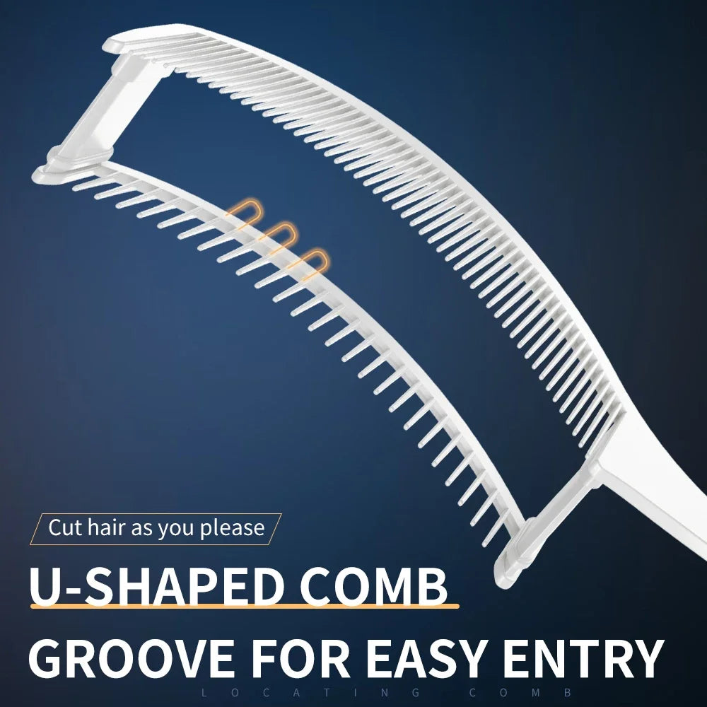 Peigne de positionnement incurvé Résistant à la chaleur Peigne à dessus plat Outils pour cheveux