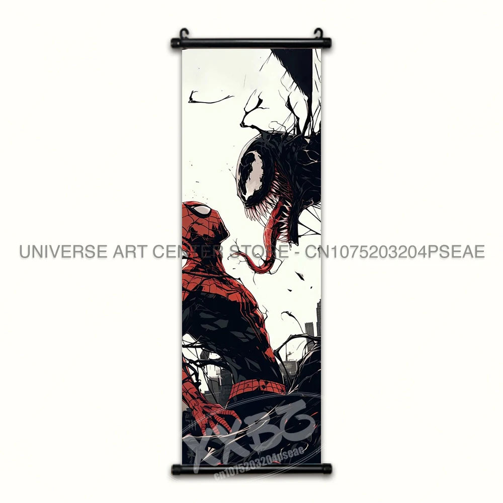 Marvel Poster Black Panther Home Decor The Avengers Wall Art Venom Hanging Painting Spider Man Scrolls Picture Wolverine Mural