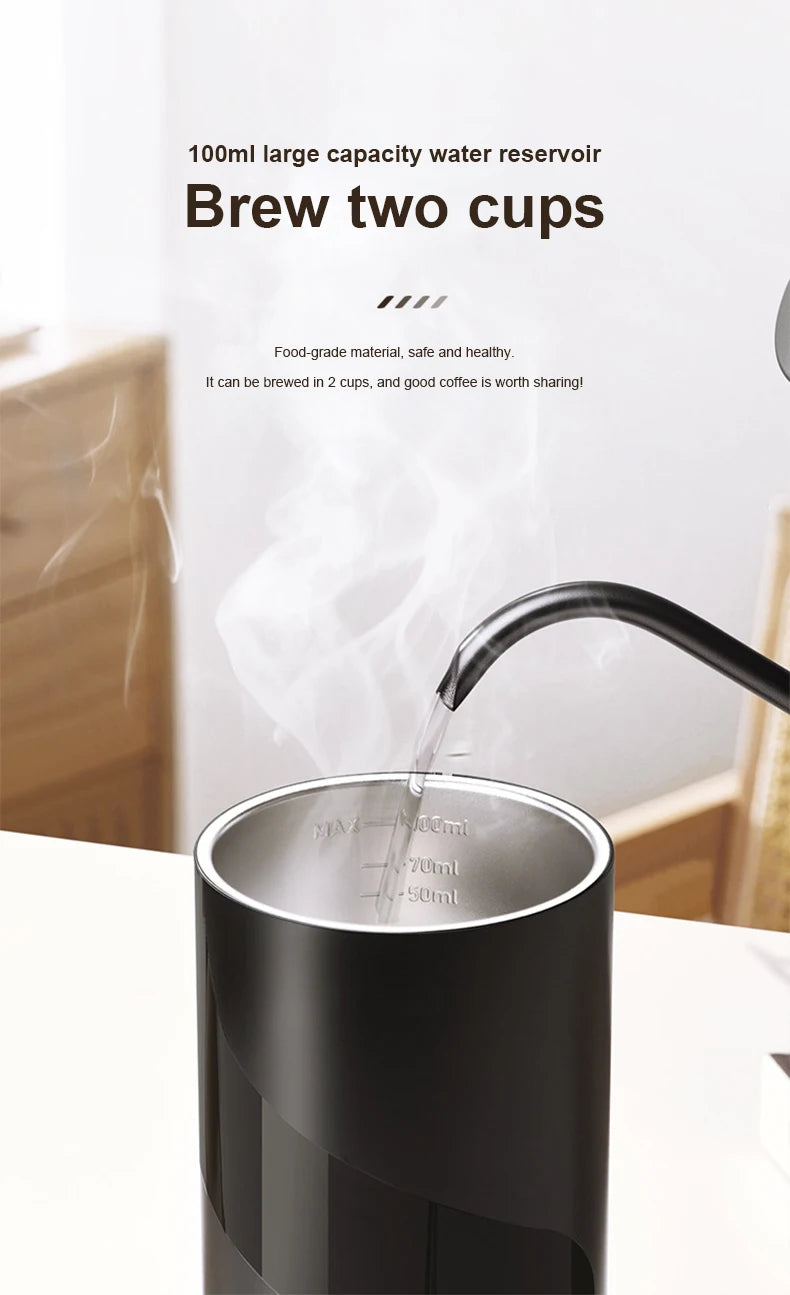 20 BAR Portable Electric Coffee Maker Capsule 2 in 1 Coffee Grinder Travel Coffee Maker for Car and Home Camping Outdoor