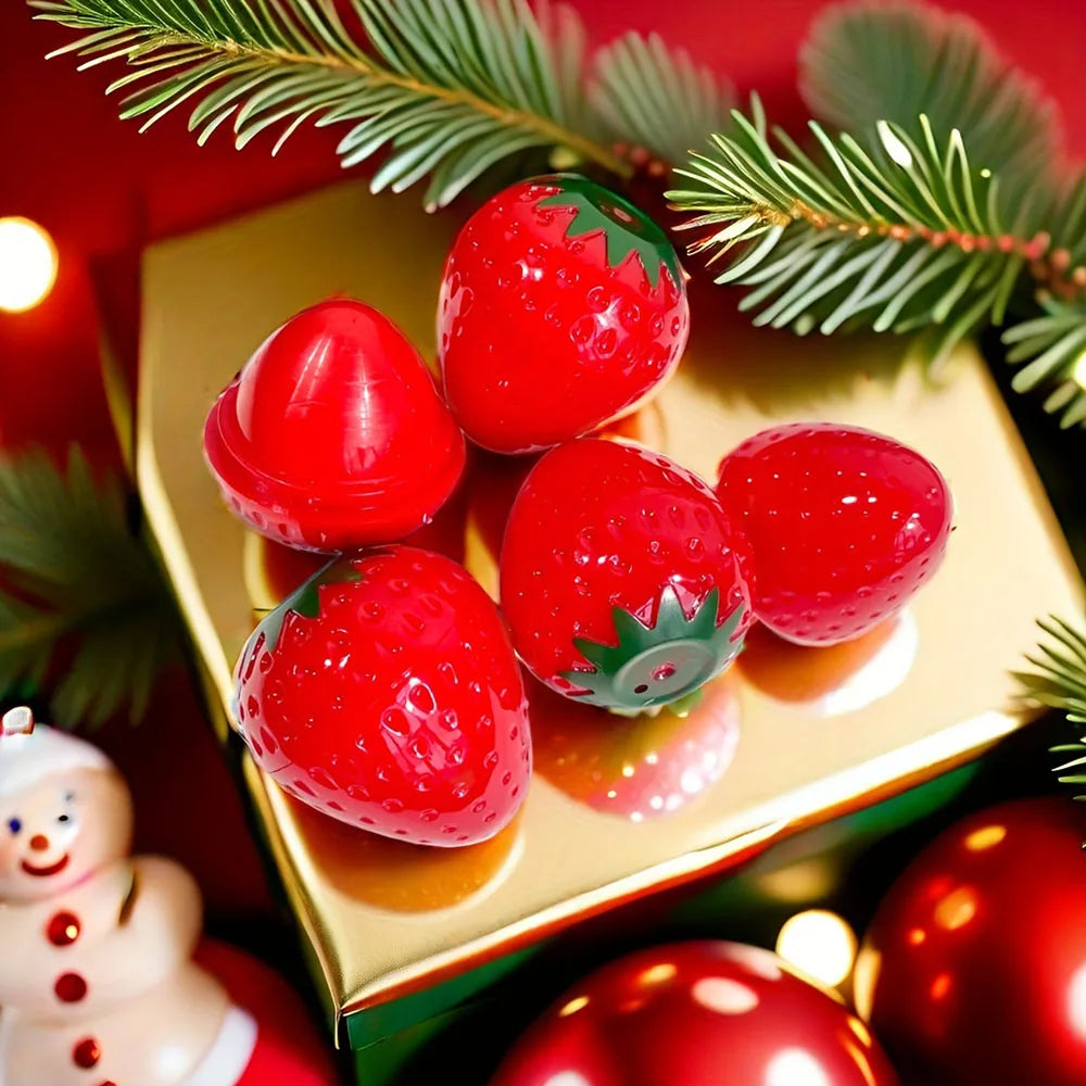 24Pcs Strawberry Peach Tomato Fruit Lip Balm Natural Formula Hydrating Repair Clear Lip Balm Moisturizing For Girls Lips Care