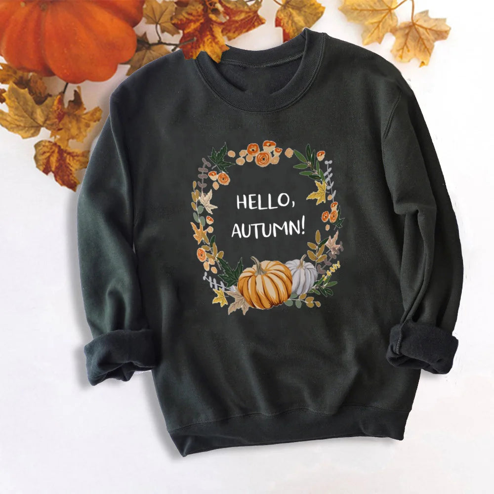 Just A Girl Who Loves Fall Sweatshirt Thankful Grateful Blessed Hoodie Women Fashion Thanksgiving Pullover Top Halloween Clothes