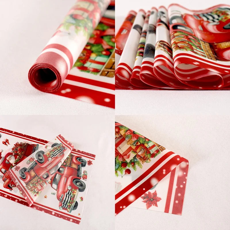 Christmas Table Runner Merry Christmas Decoration for Home Xmas Party Decor 2025 Navidad Notal Noel Ornament Happy New Year 2026