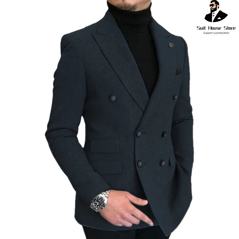 Nouveau Blazer pour homme a chevrons Slim élégant