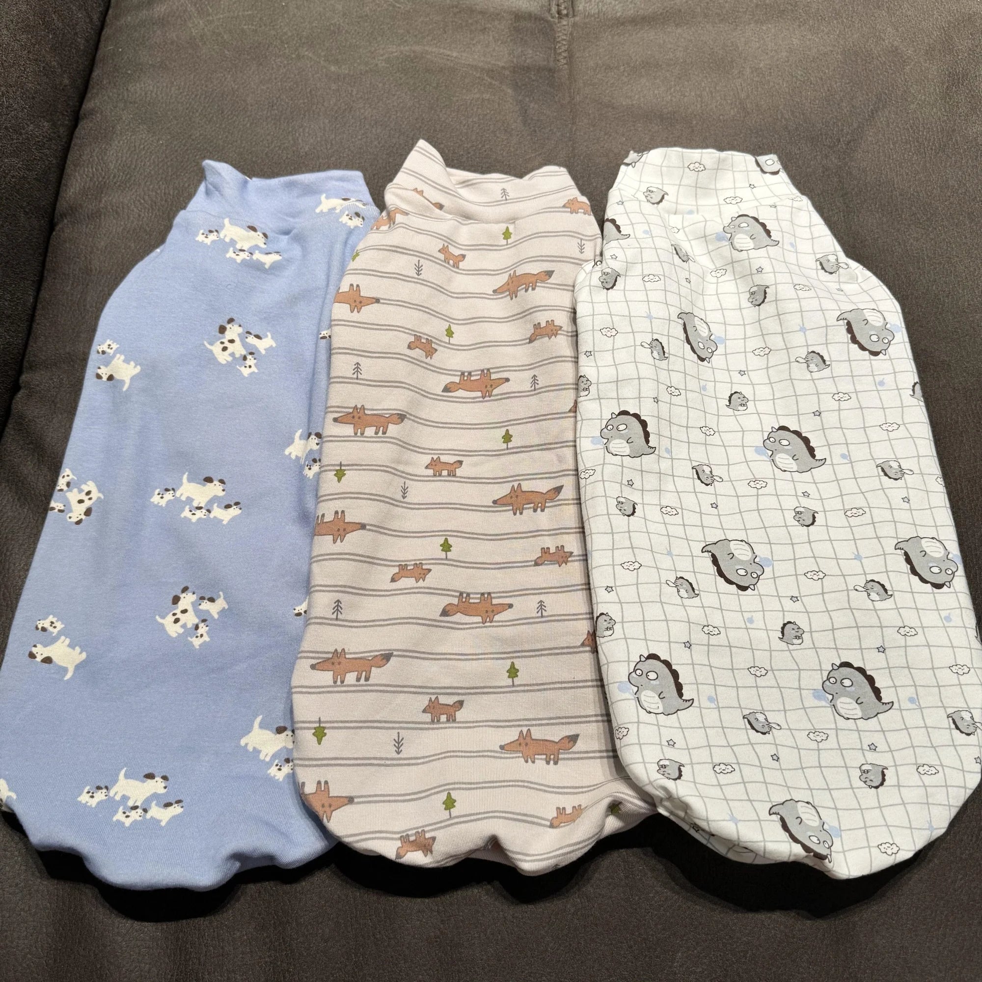 Clothing for Puppy in Spring Cartoon Animal Print Short Sleeves Cotton T-Shirt for Sphynx Cat Summer Blue Coat For Devon Rex