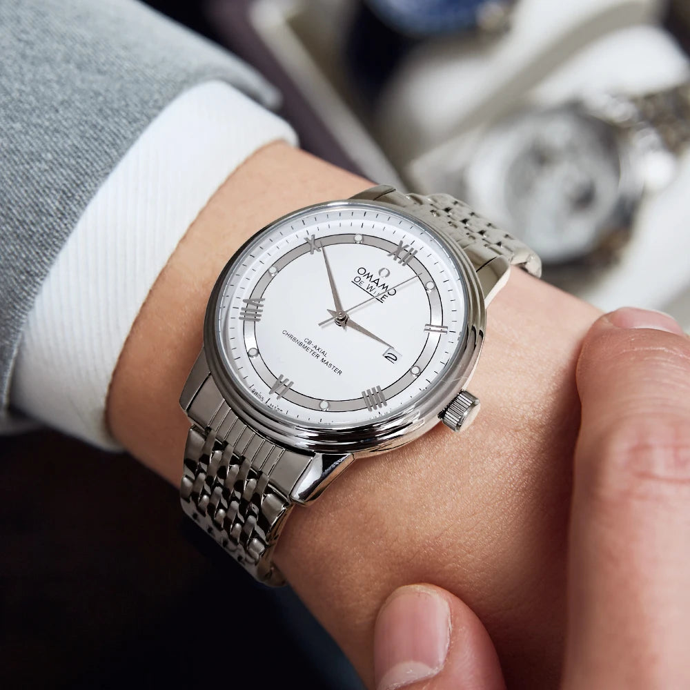 Top Luxury Business Men's Quartz Watch, Hollow Design, Stainless Steel Strap, Fashionable Business Casual Versatile Stylish Trendy Men's Watch, First Choice for Gift Giving, Brand-Name Watch