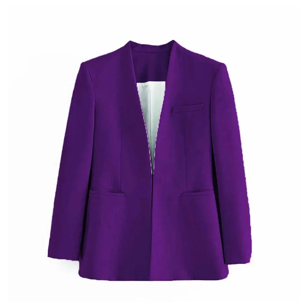 Ensemble 2 pièces pantalon taille haute et veste de bureau