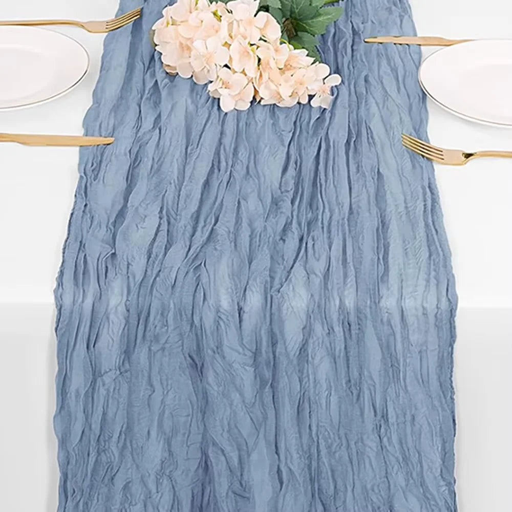 Lilac Purple Cheesecloth Table Runner Boho Rustic Gauze Lavender Purple Table Runner Wedding Bridal Shower Birthday Decoration