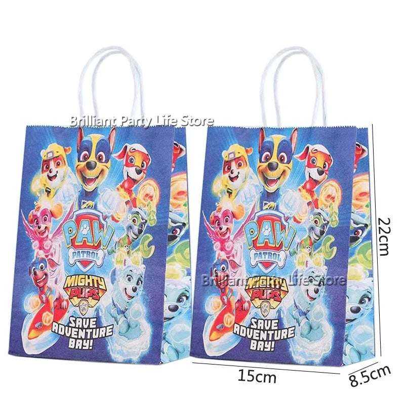Paw Patrol Cartoon Gift Bag Shopping Bag Candy Biscuit Storage Bag Portable Handbag Pouch Party Supplies Baby Shower