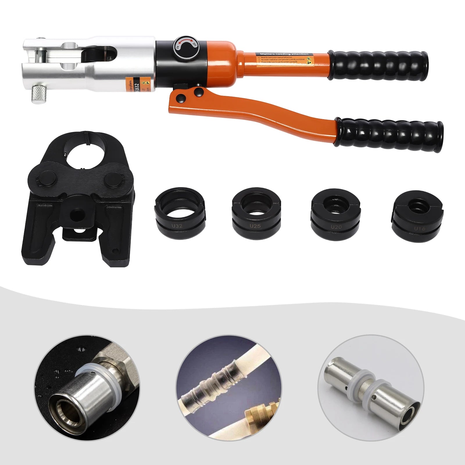 Professional Tube Crimping Pliers Hydraulic Press Tool Pressing Crimper To Crimp Pipes TH/U Molds crimp aluminum plastic, PEX,