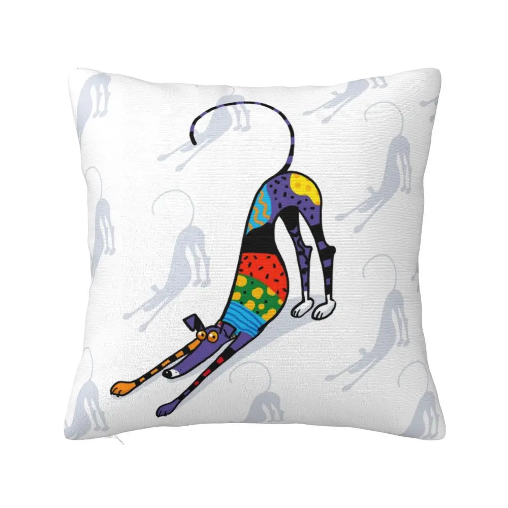 Custom Cute Whippet Greyhound Pillow Case Decor Home Hound Dog Luxury Cushion Cover Car Pillowcase