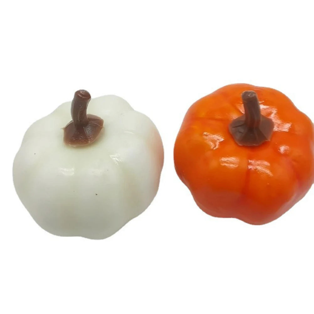 12/24/48pcs Artificial Pumpkins Fake Foam Pumpkins For Halloween Thanksgiving Harvest Festival Home Table Decor
