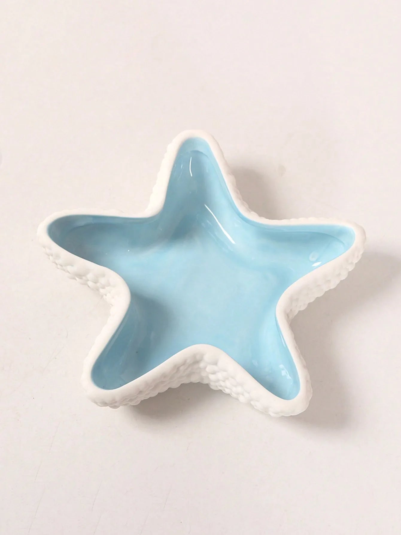 Plateau à bijoux en forme de coquille bleu ciel 1 pièce et bol à clés, un plateau de rangement de bijoux en céramique. Cadeaux d'anniversaire Graduation