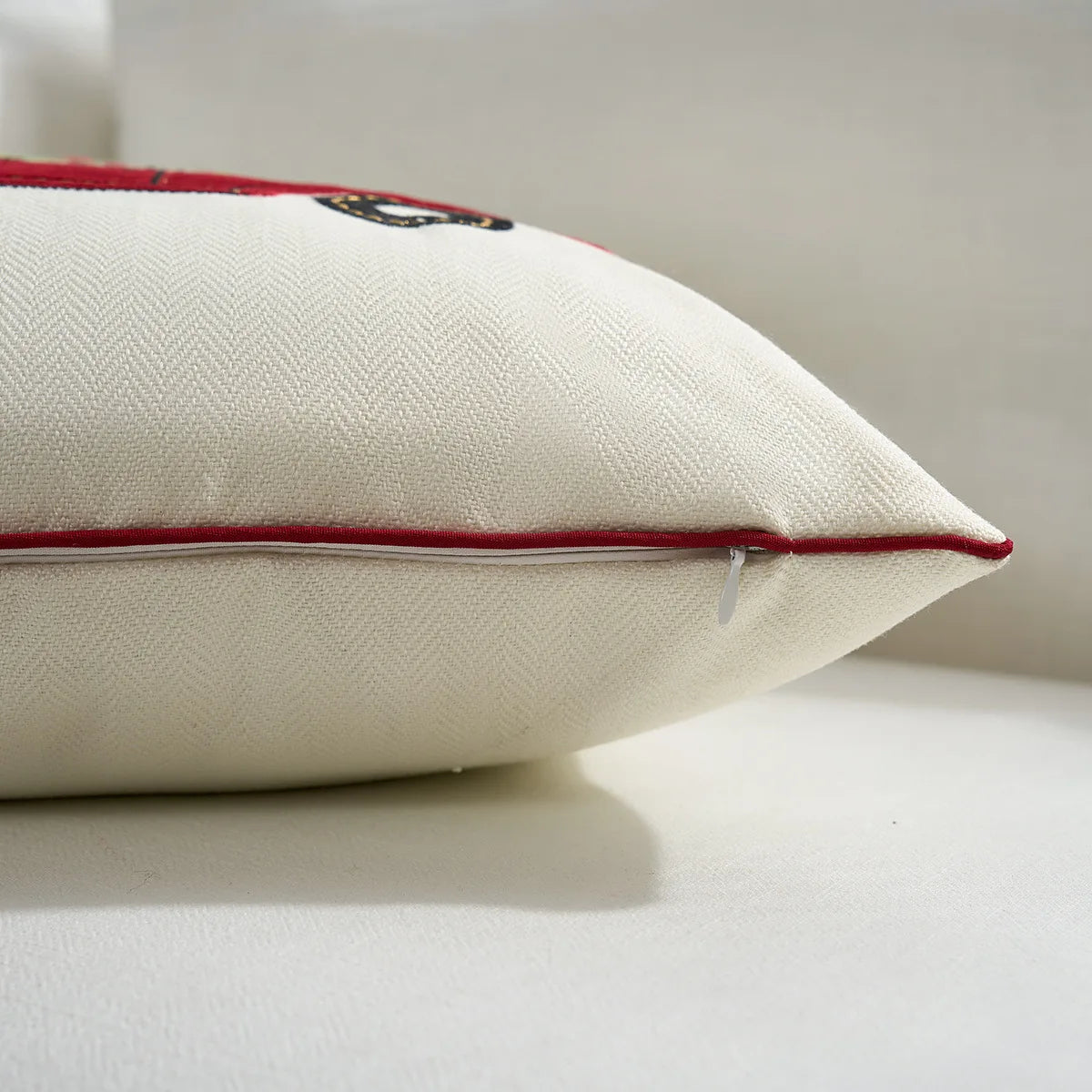 Pillow Cover Christmas Embroidered Pillow Cushion Cover Christmas Snowflake Deer 45x45cm Household Pillowcase