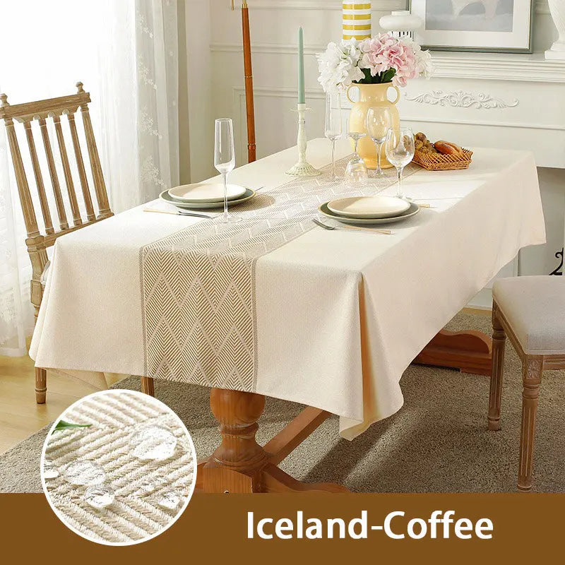 Cotton Blend Waterproof Tablecloth  Anti-oil Table Cover, Party Family Dinner Tablecloth for Kitchen Restaurant Wedding