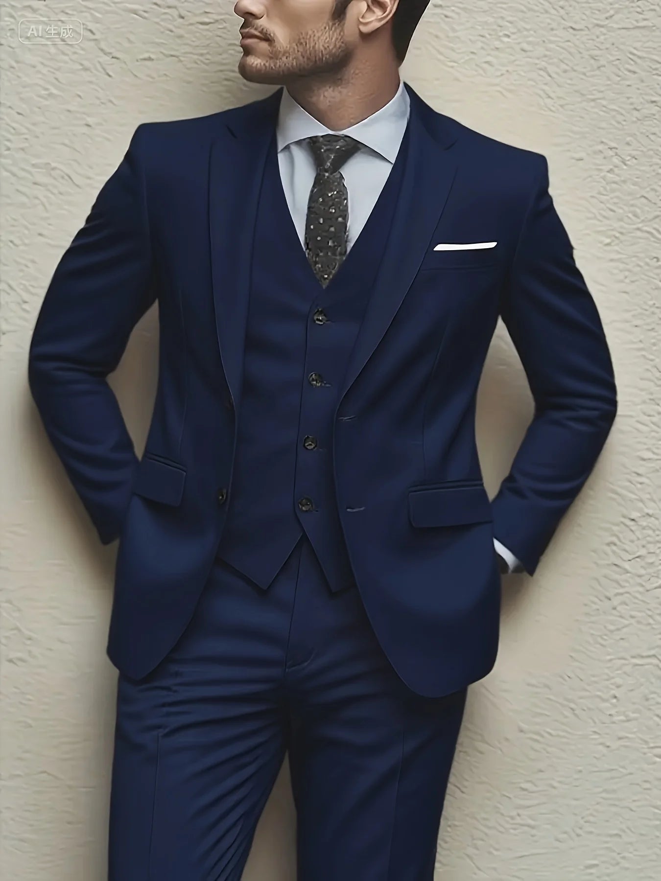 Ensemble de costume 3 pièces veste + gilet + pantalon